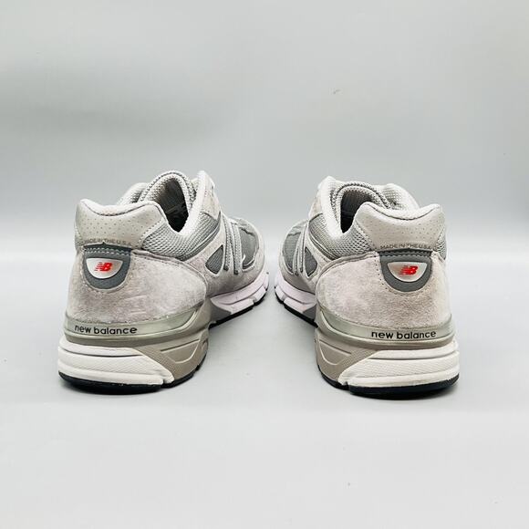 New Balance Shoes Men 13 Gray Suede 990v4 Road Running Athletic Sneaker Made USA